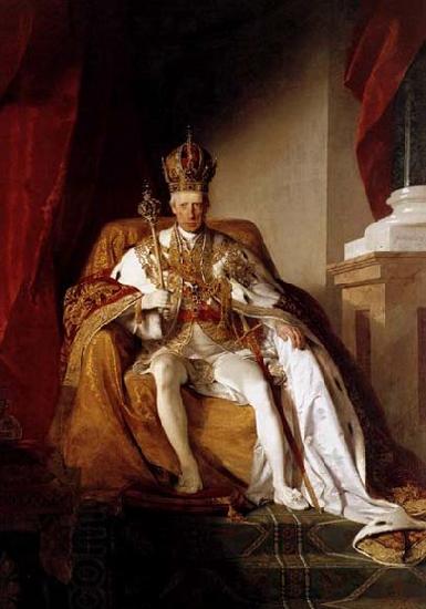 Friedrich von Amerling Emperor Franz I of Austria in his Coronation Robes oil painting picture